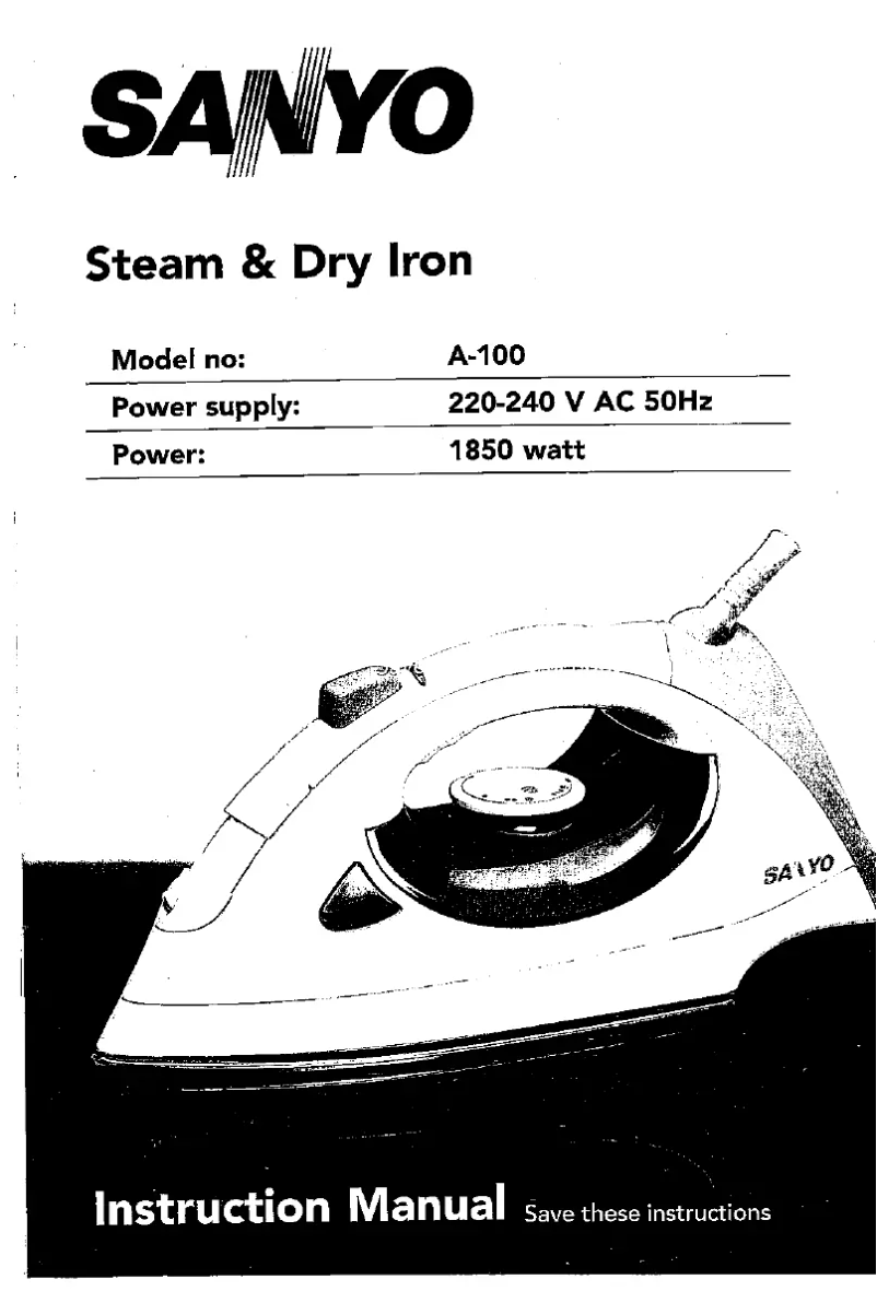 Page n°1 - Manuel utilisateur Sanyo A-100