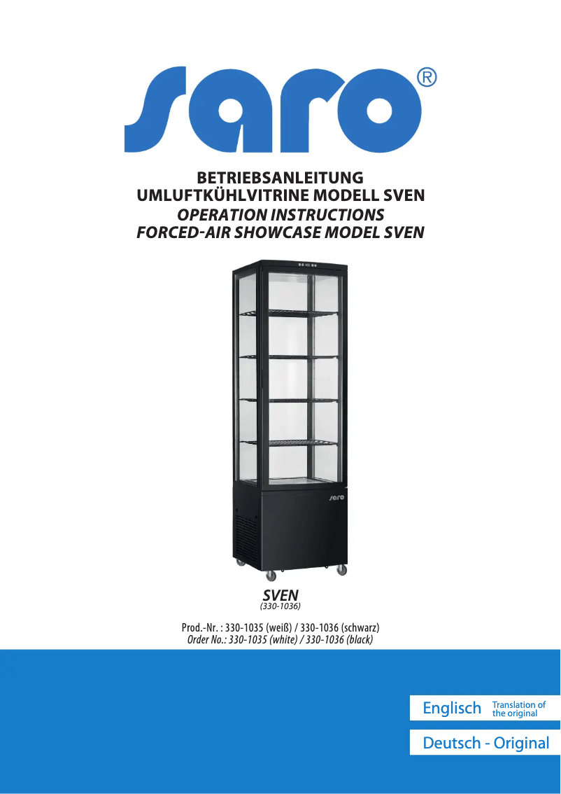 Página 1 del manual Manual de usuario Saro SVEN