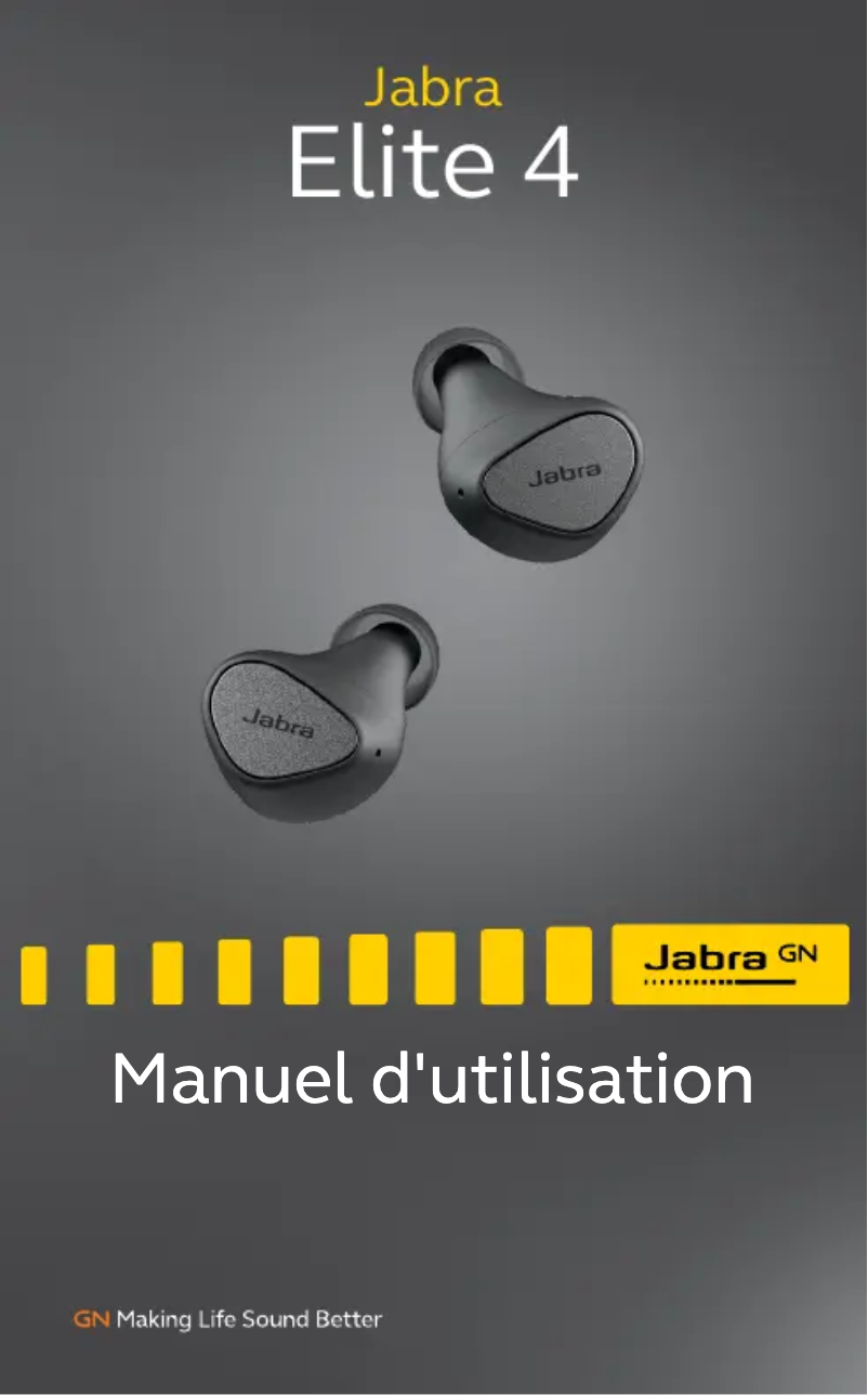 Page 1 de la notice Manuel utilisateur Jabra Elite 4