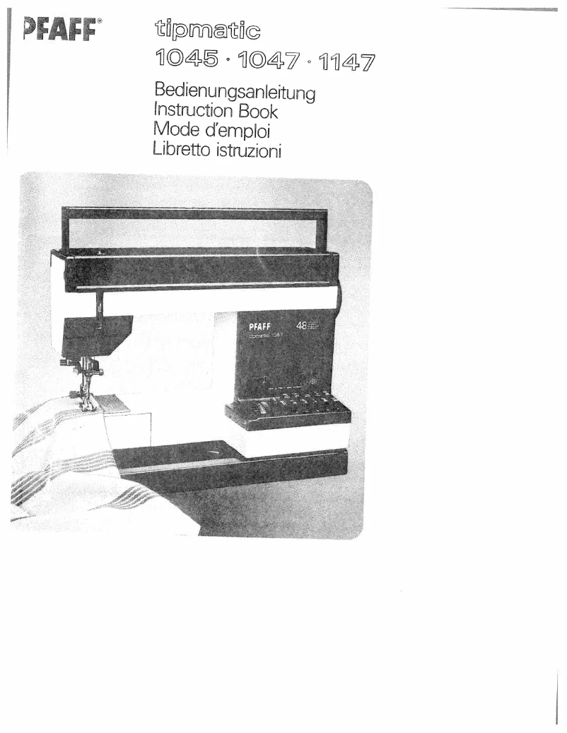 Image de la première page du manuel de l'appareil tipmatic 1045