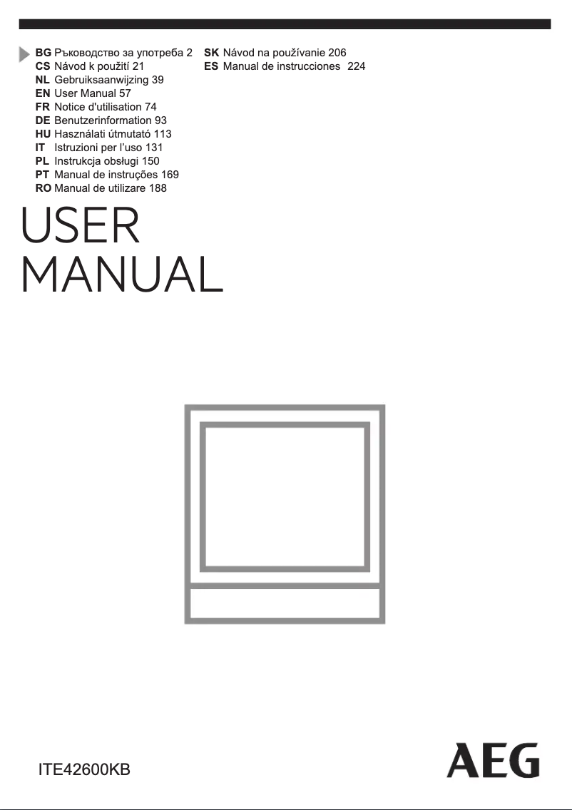 Page 1 de la notice Manuel utilisateur AEG ITE42600KB