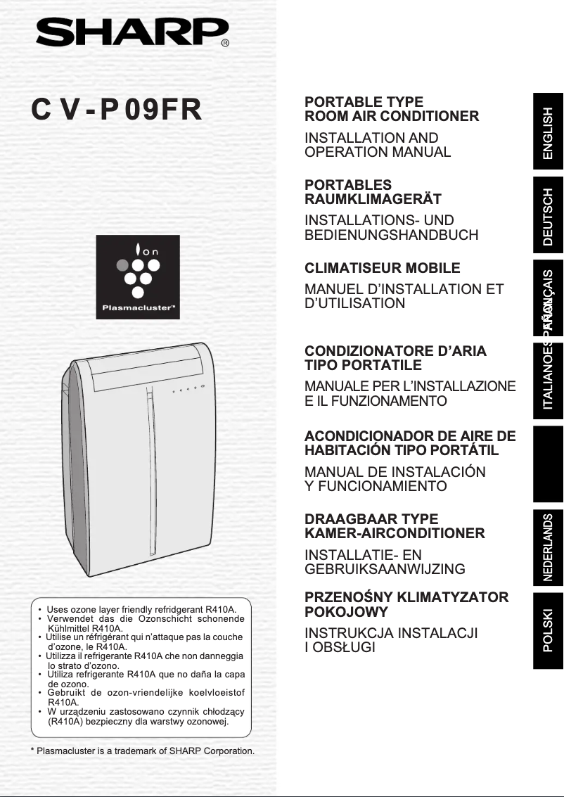 Page n°1 - Manuel utilisateur Sharp CV-P09FR