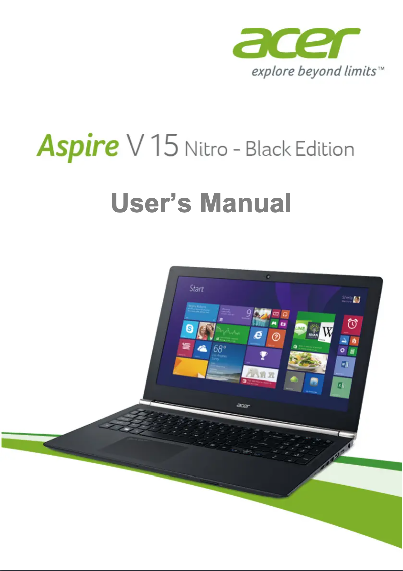 Page n°1 - Manuel utilisateur Acer Aspire V Nitro VN7