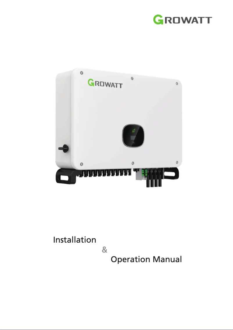 Page 1 de la notice Manuel utilisateur Growatt MAC 50-70KTL3-X MV