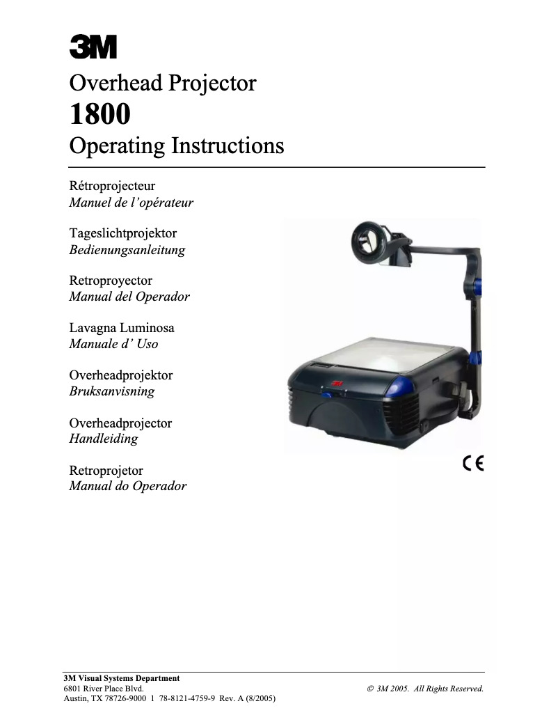 Page 1 de la notice Manuel utilisateur 3M 1810