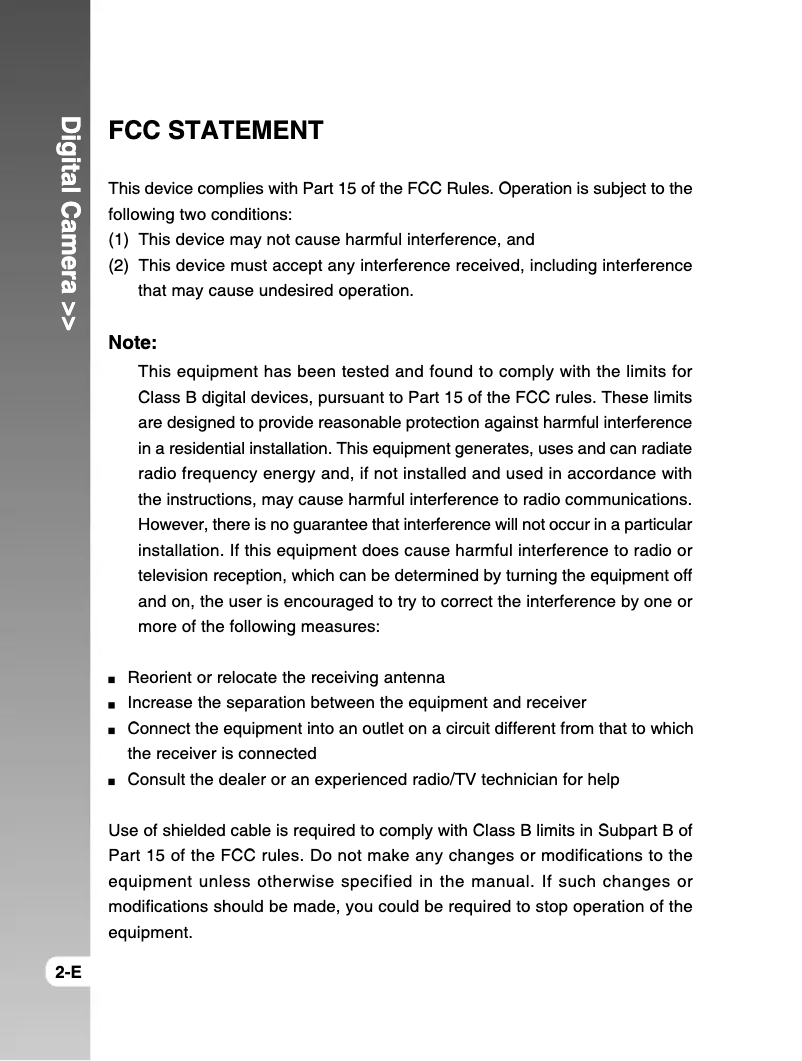 Page 1 de la notice Manuel utilisateur Minox DC 5222