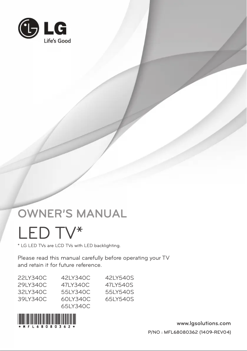 Página 1 del manual Manual de usuario LG 65LY540S