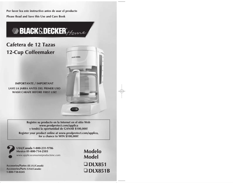 Page 1 de la notice Manuel utilisateur Black & Decker DLX851B