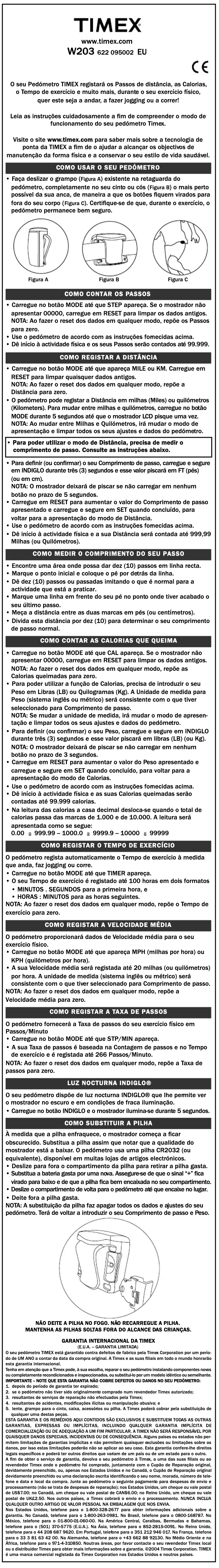 Image de la première page du manuel de l'appareil W203