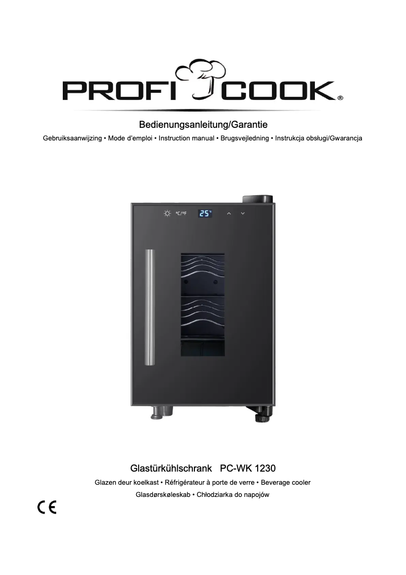 Page n°1 - Manuel utilisateur ProfiCook PC-WK 1230