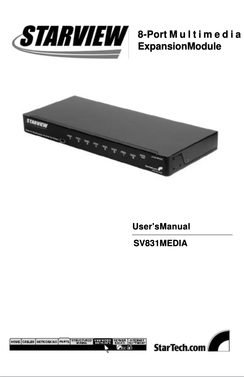 Page 1 of the manual User Manual StarTech.com SV831MEDIA