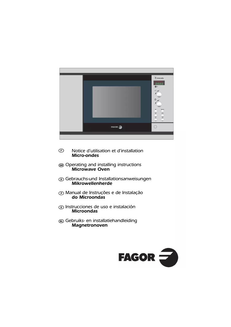 Page 1 de la notice Manuel utilisateur Fagor MW3 206X