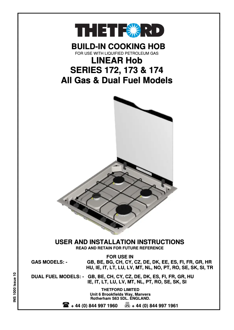 Image de la première page du manuel de l'appareil Linear SHB174