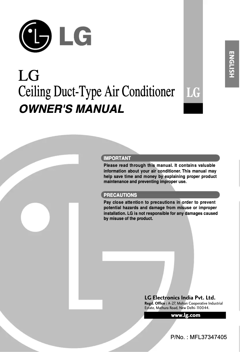 Page 1 de la notice Manuel utilisateur LG LBUR0550QC