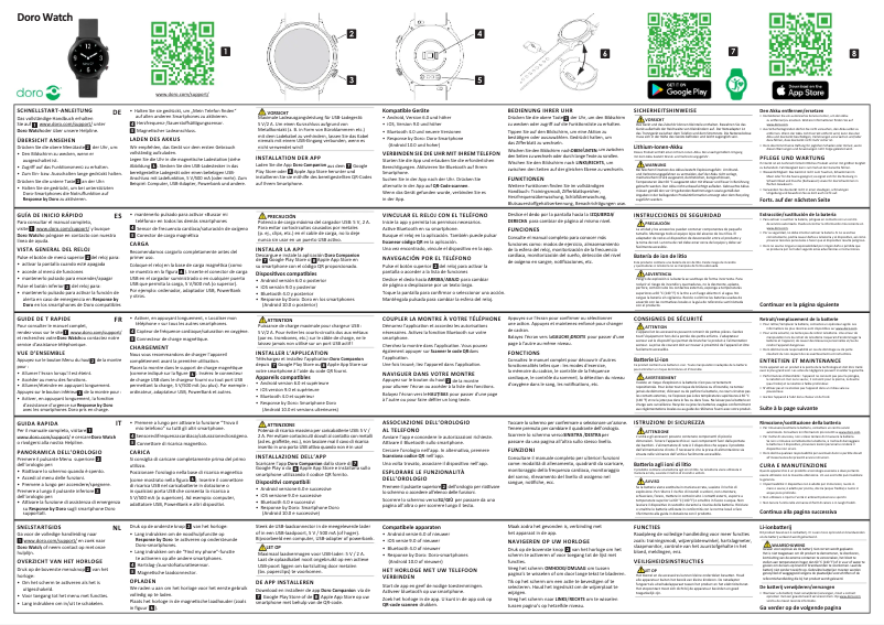 Page n°1 - Manuel utilisateur Doro Watch