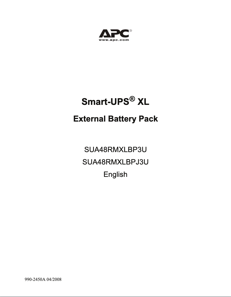 Image de la première page du manuel de l'appareil Smart-UPS SUA48RMXLBP3U