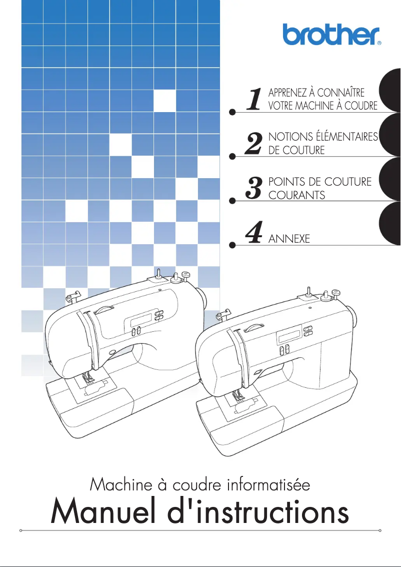 Page 1 de la notice Manuel utilisateur Brother XR-7700