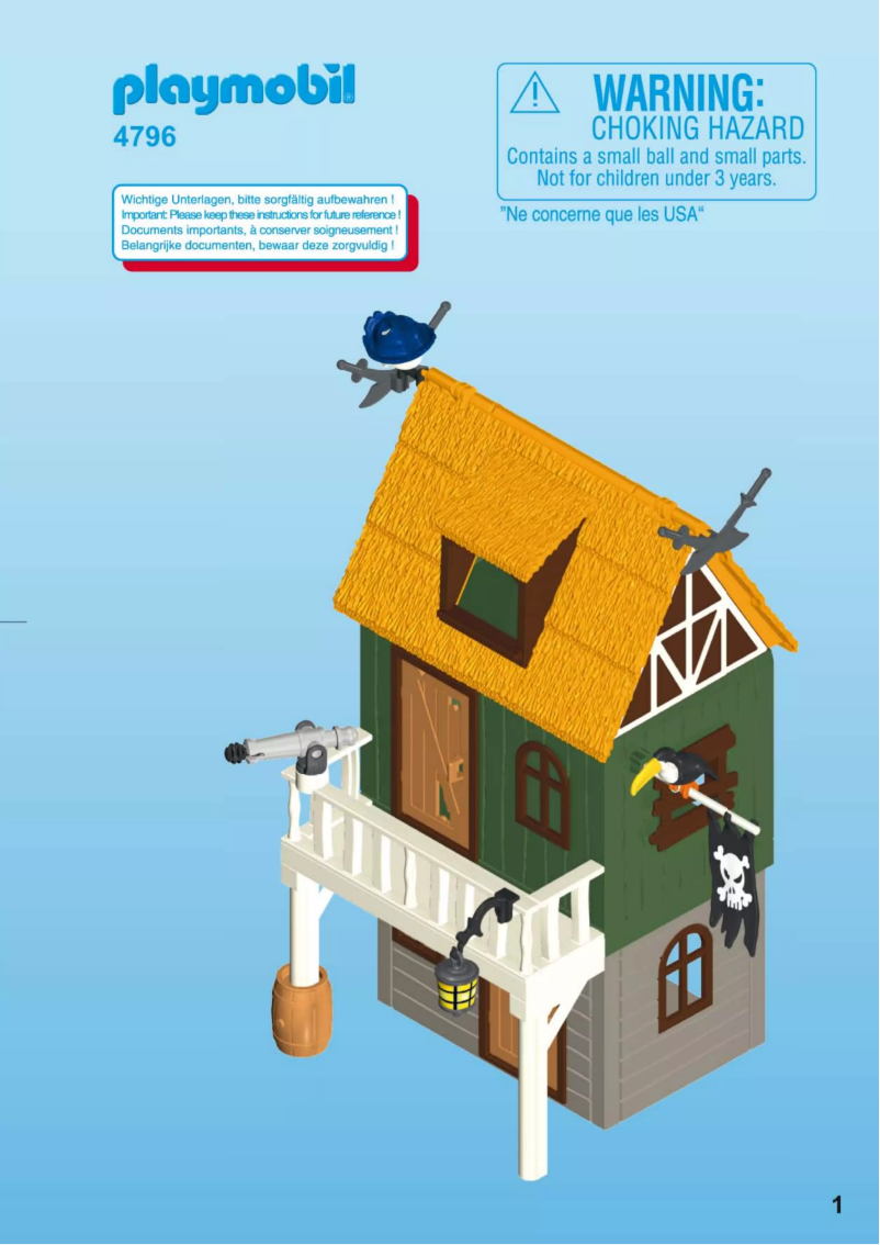 Page n°1 - Manuel utilisateur Playmobil Super 4 Camouflage Pirate Fort with Ruby 4796