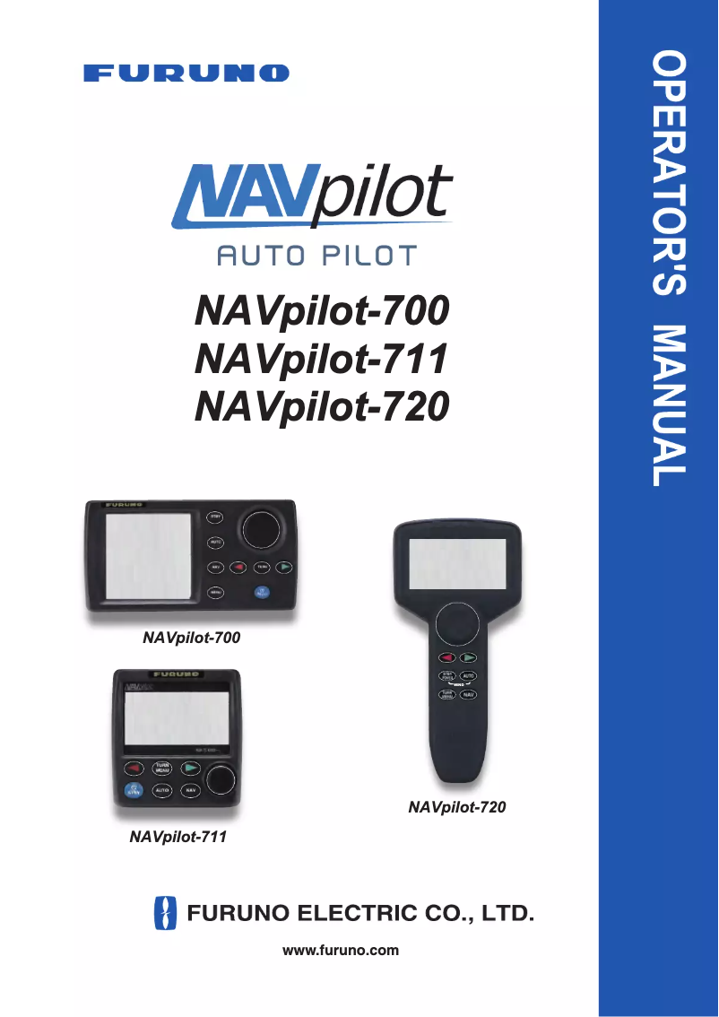 Page n°1 - Manuel utilisateur Furuno NAVpilot-700