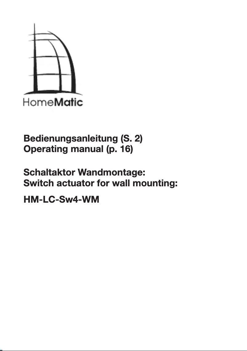 Image de la première page du manuel de l'appareil HM-LC-SW4-WM