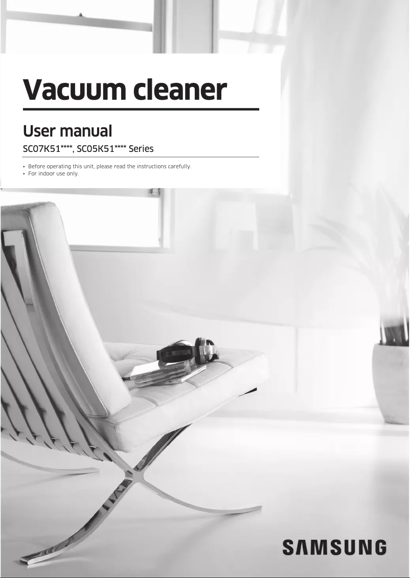 Page 1 de la notice Manuel utilisateur Samsung VC07K51L9H1