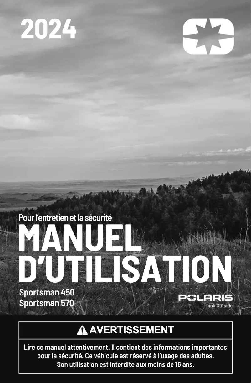 Image de la première page du manuel de l'appareil Sportsman 570 Utility HD (2024)