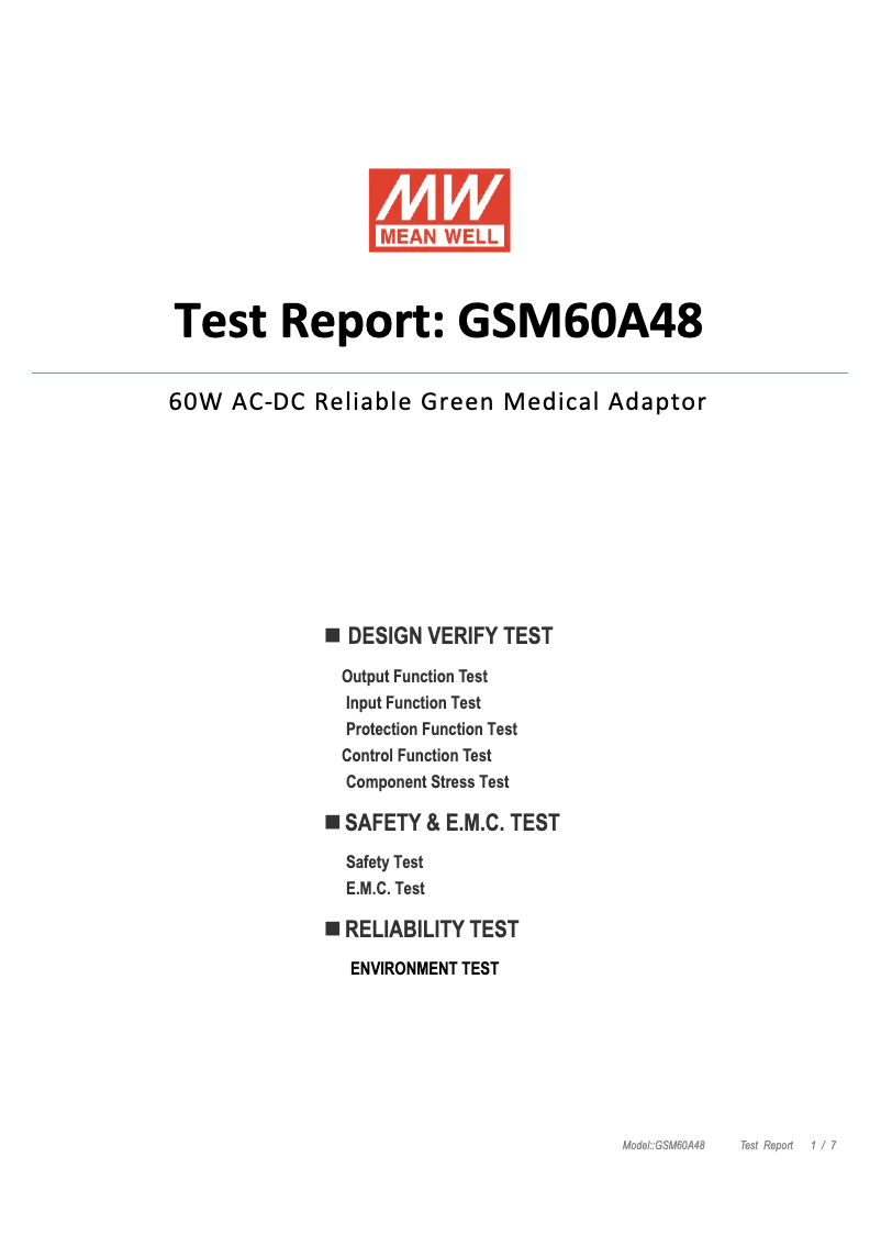 Page n°1 - Fiche technique Mean Well GSM60A48-P1J
