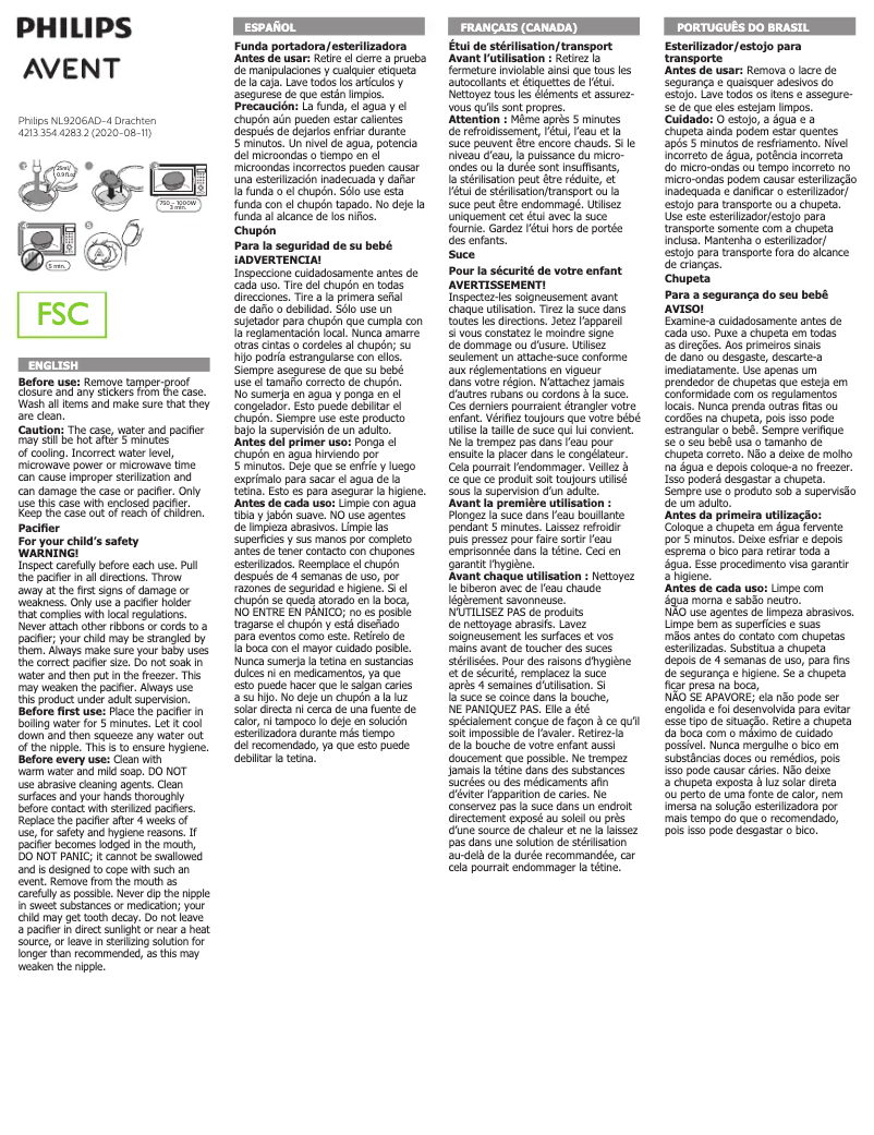 Page 1 de la notice Manuel utilisateur Philips Avent SCF522