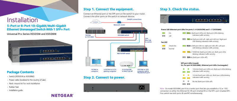 Page n°1 - Manuel utilisateur Netgear XS505M
