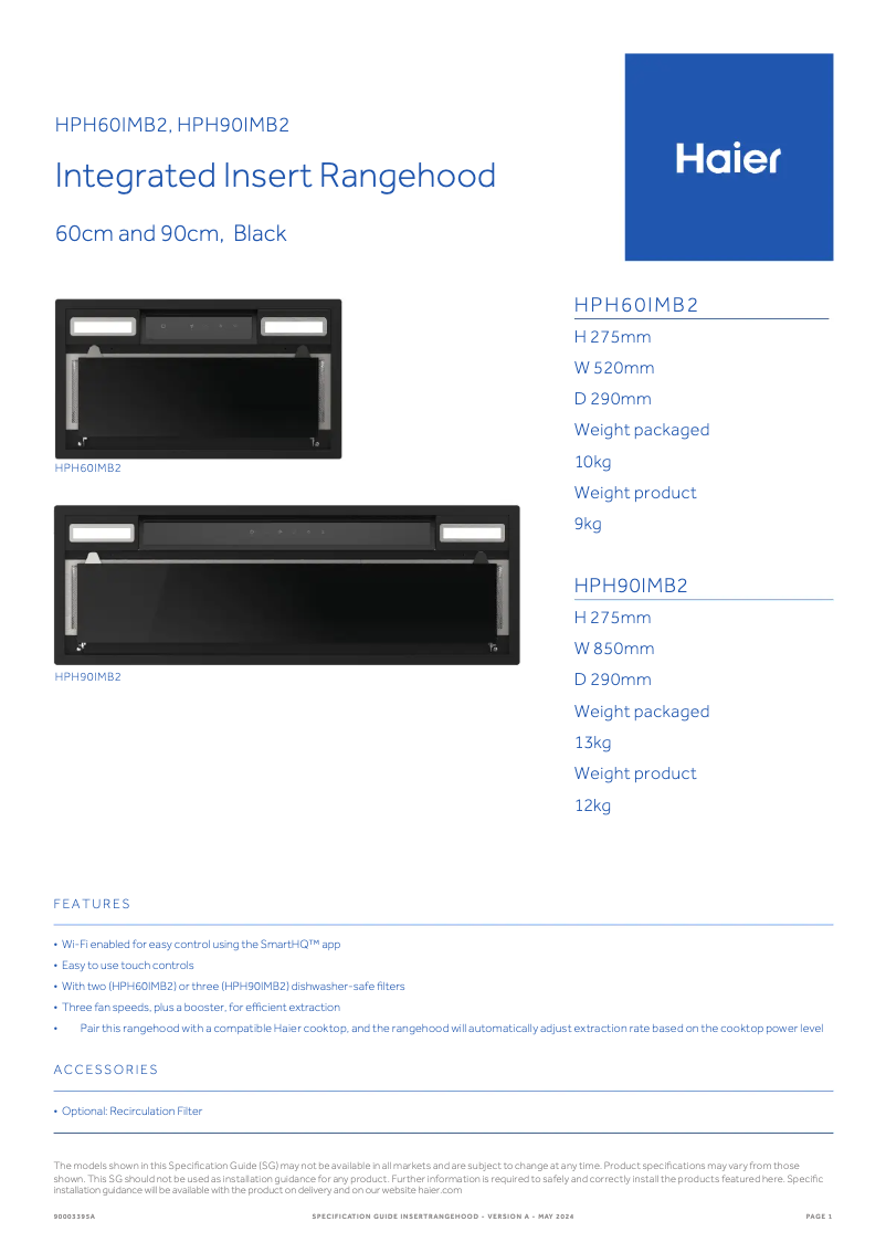 Image de la première page du manuel de l'appareil HPH60IMB2