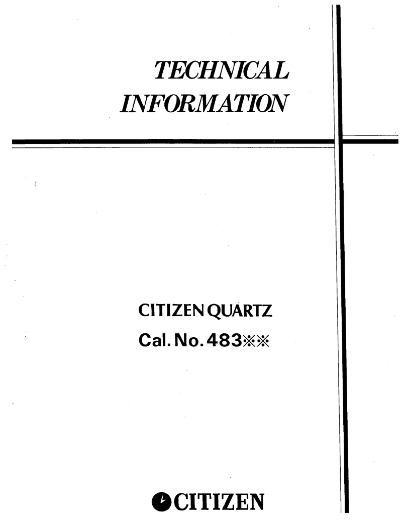 Page 1 de la notice Manuel utilisateur Citizen CAL 483X