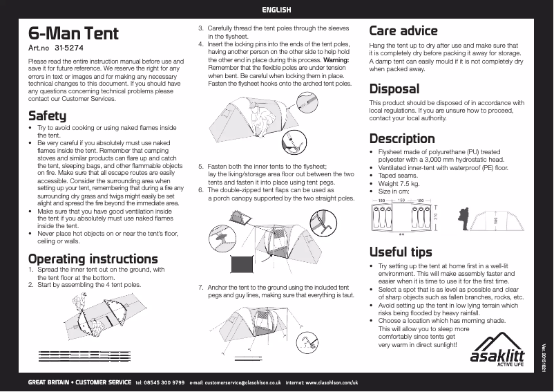 Image de la première page du manuel de l'appareil 31-5274