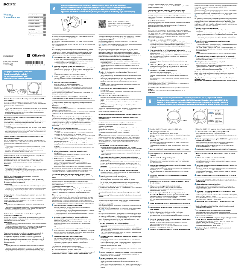 Page n°1 - Manuel utilisateur Sony MDR-ZX330BT