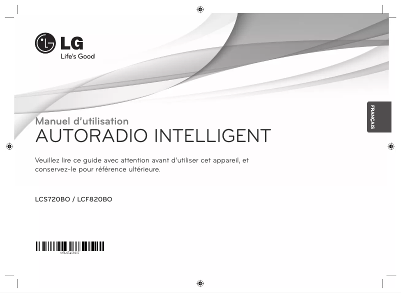 Page 1 de la notice Manuel utilisateur LG LCF820BO