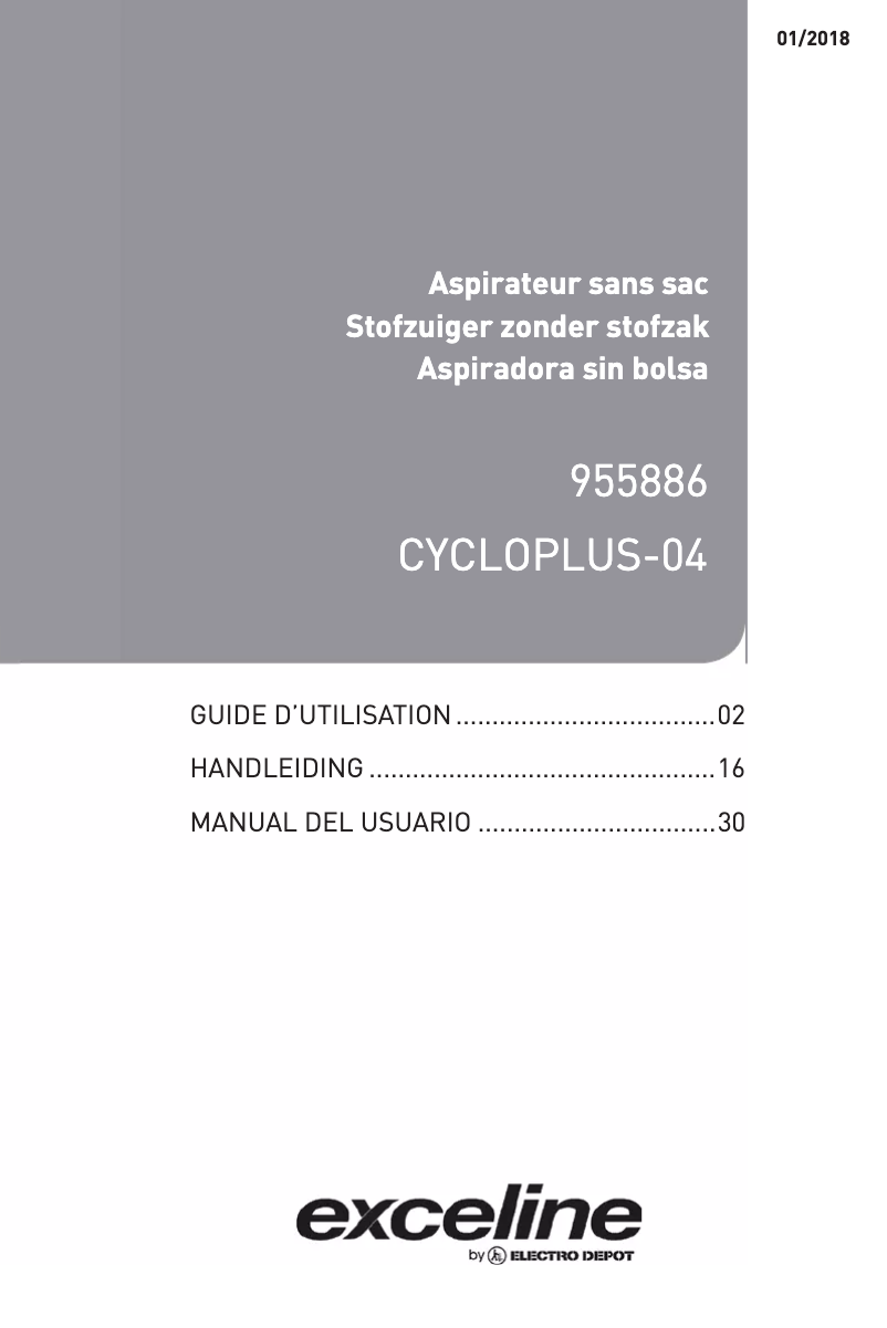 Page n°1 - Manuel utilisateur Exceline CYCLOPLUS-04