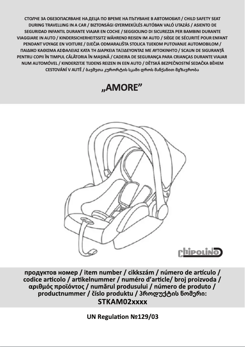 Image de la première page du manuel de l'appareil Amore