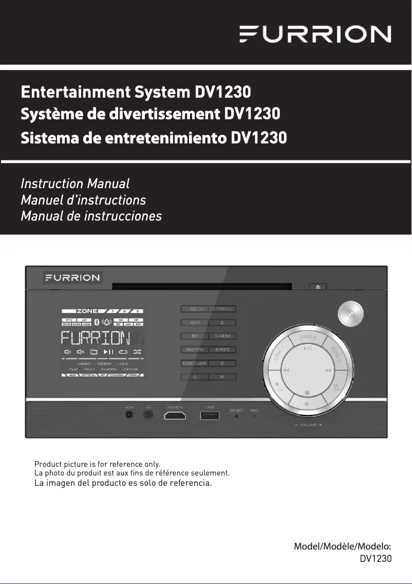 Page 1 de la notice Manuel utilisateur Furrion DV1230-BL