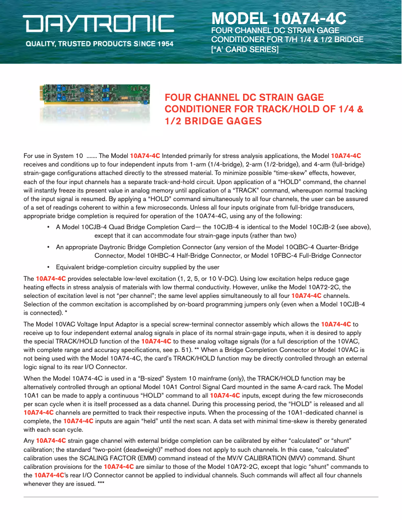 Image de la première page du manuel de l'appareil 10A74-4C