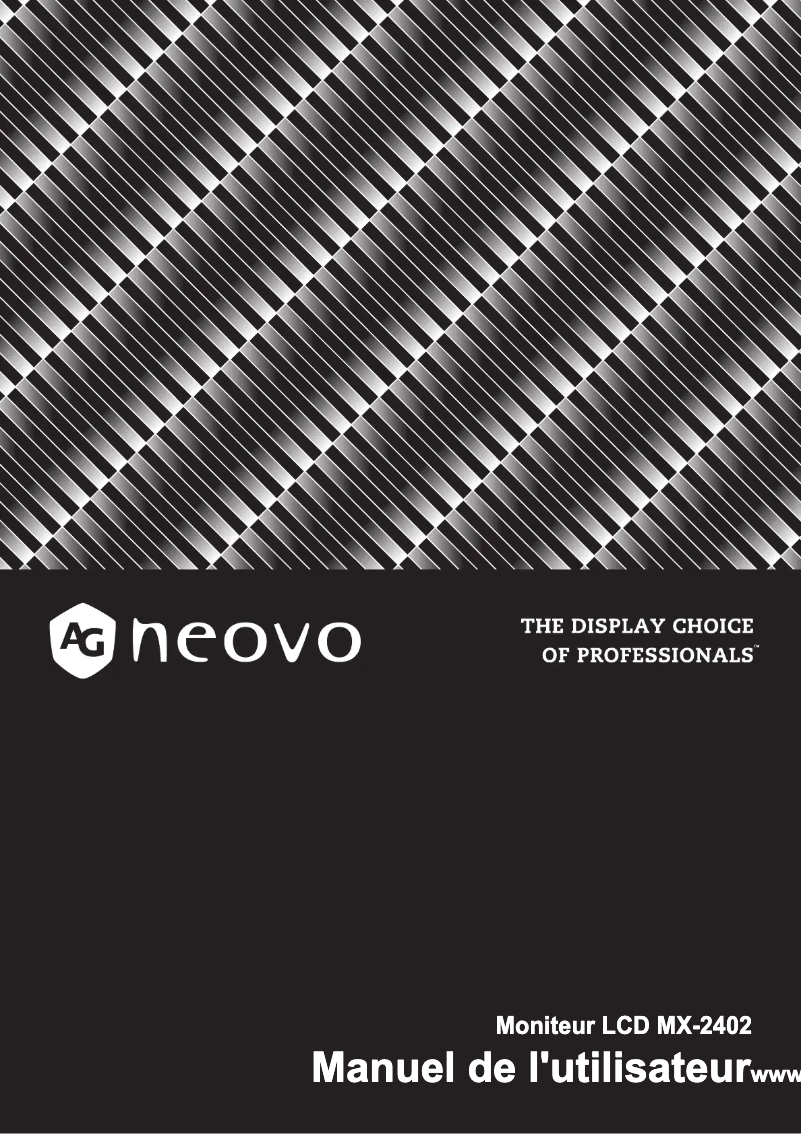Page 1 de la notice Manuel utilisateur AG Neovo MX-2402