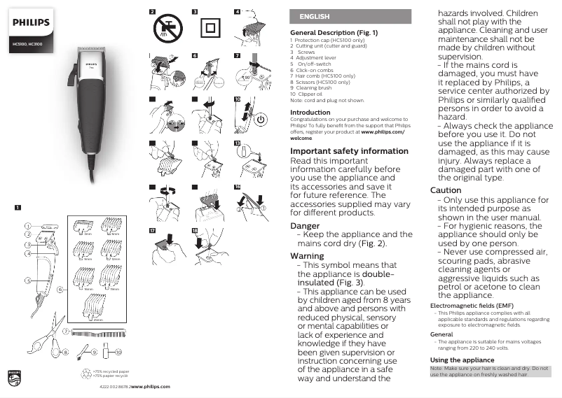 Image de la première page du manuel de l'appareil Series 5000 HC5100