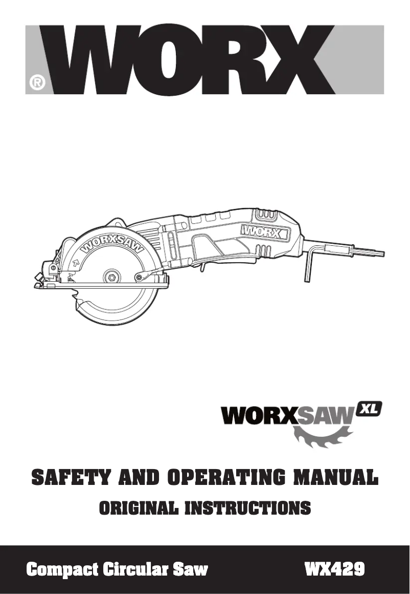 Page 1 de la notice Manuel utilisateur Worx WX429