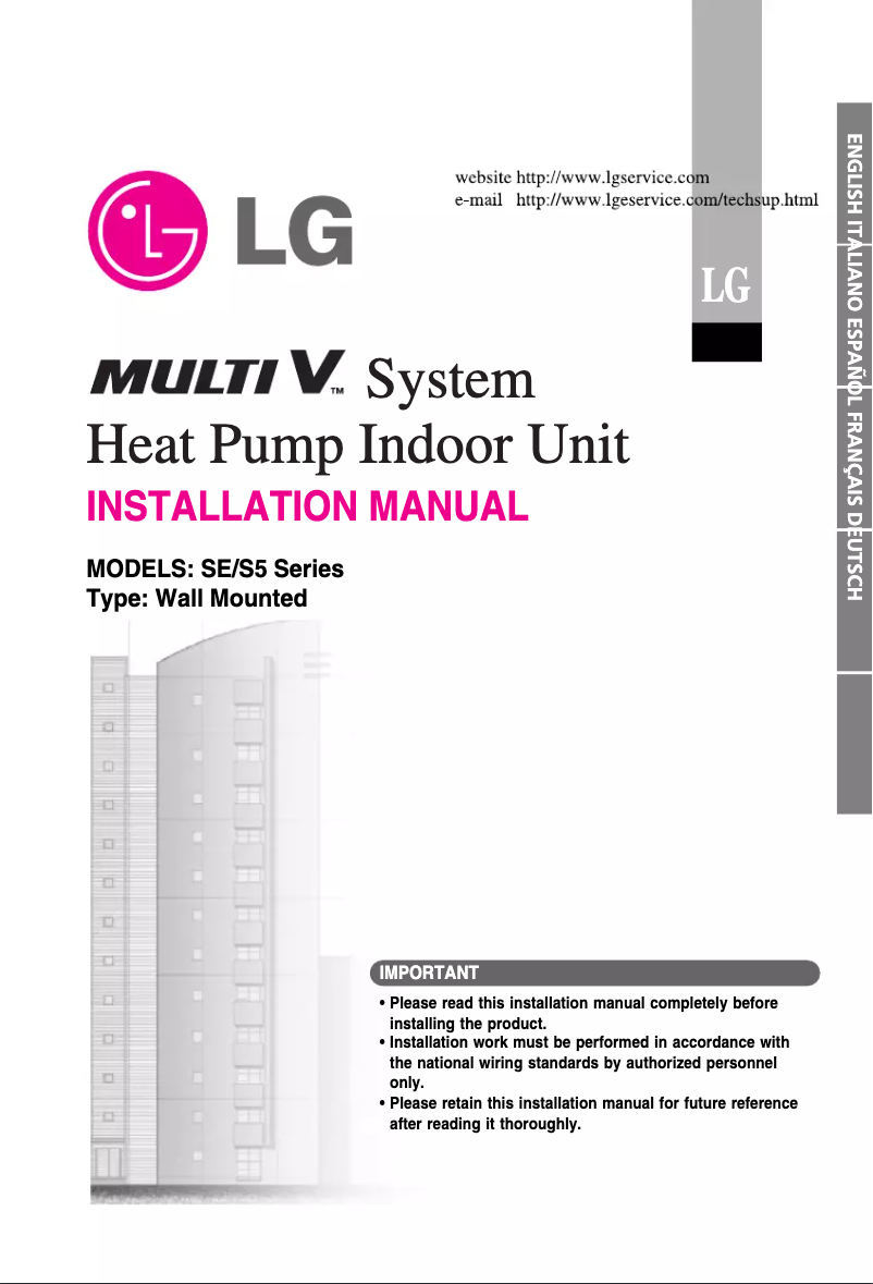 Page n°1 - Manuel utilisateur LG ARNU09GSEA1