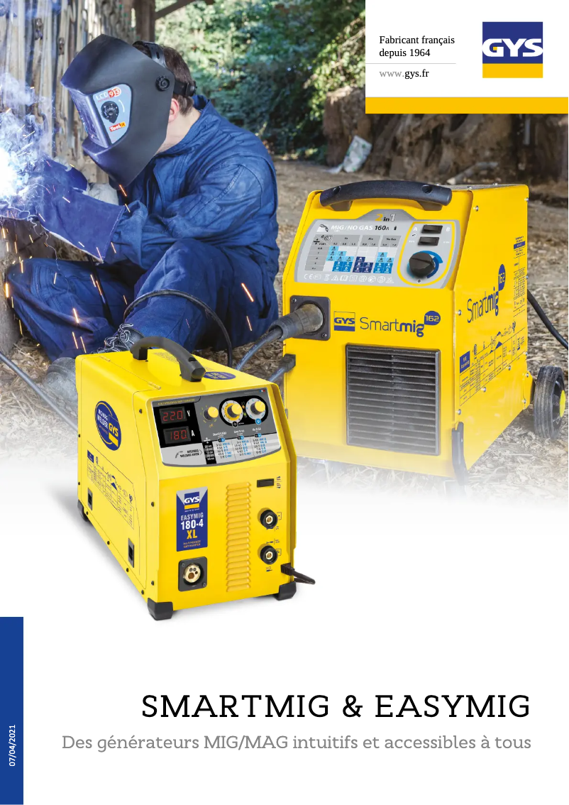 Page 1 de la notice Brochure GYS EasyMIG 130