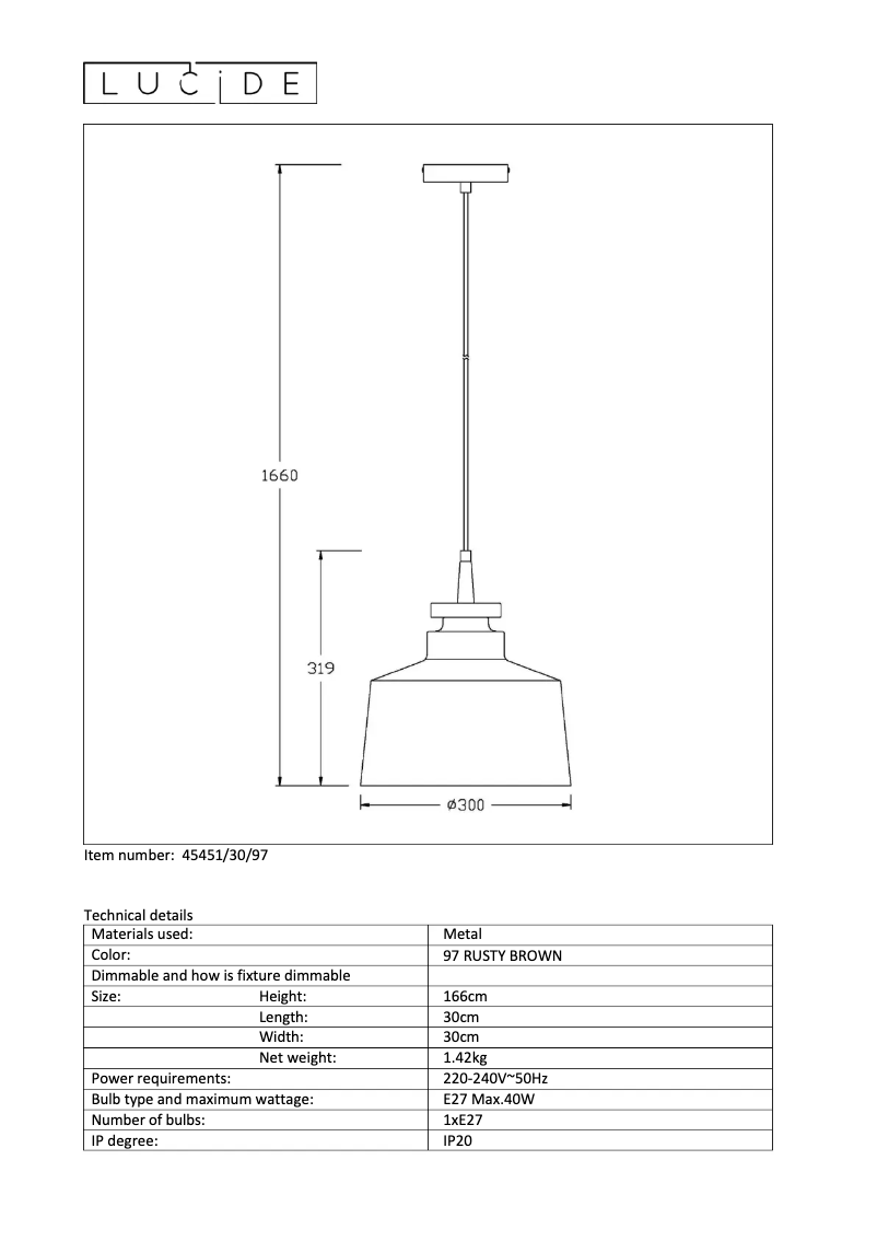 Image de la première page du manuel de l'appareil Camus 45451/30/97