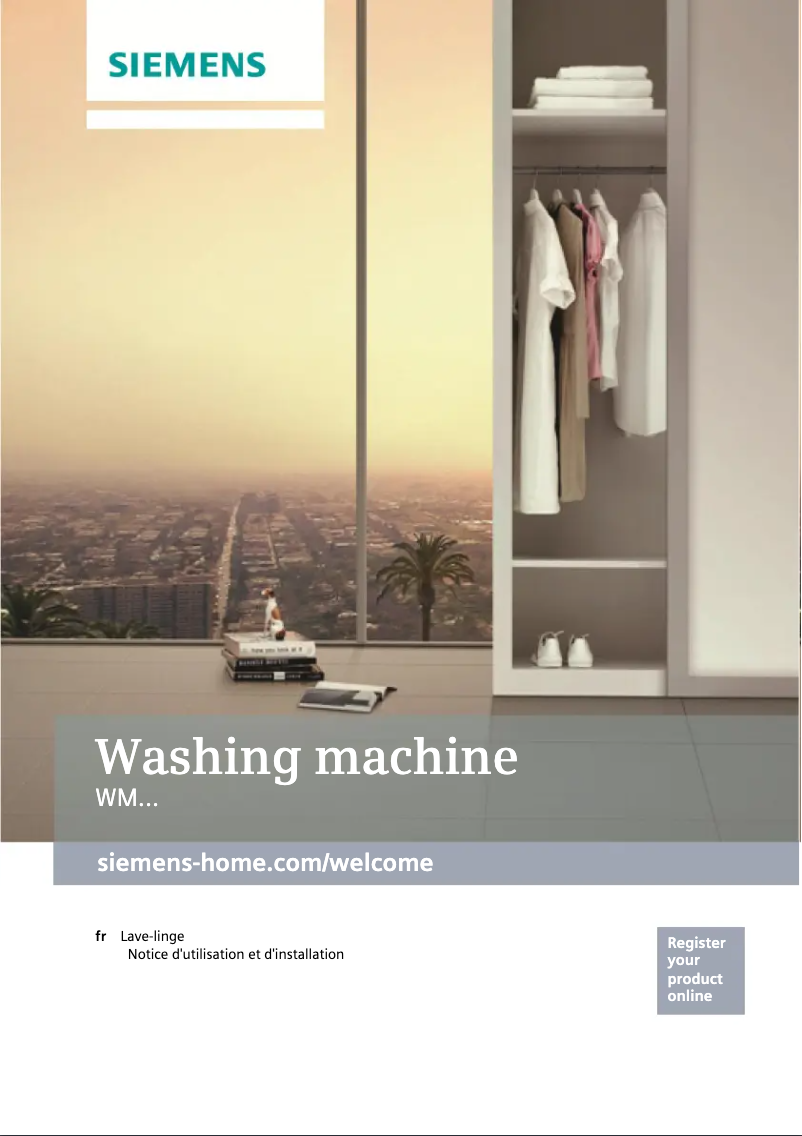 Page n°1 - Manuel utilisateur Siemens WM14Q491CH