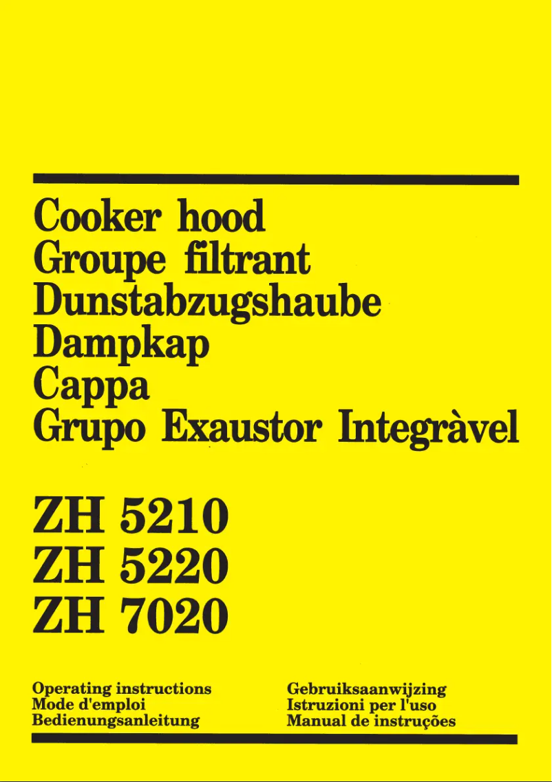 Page n°1 - Manuel utilisateur Zanussi ZH 5220