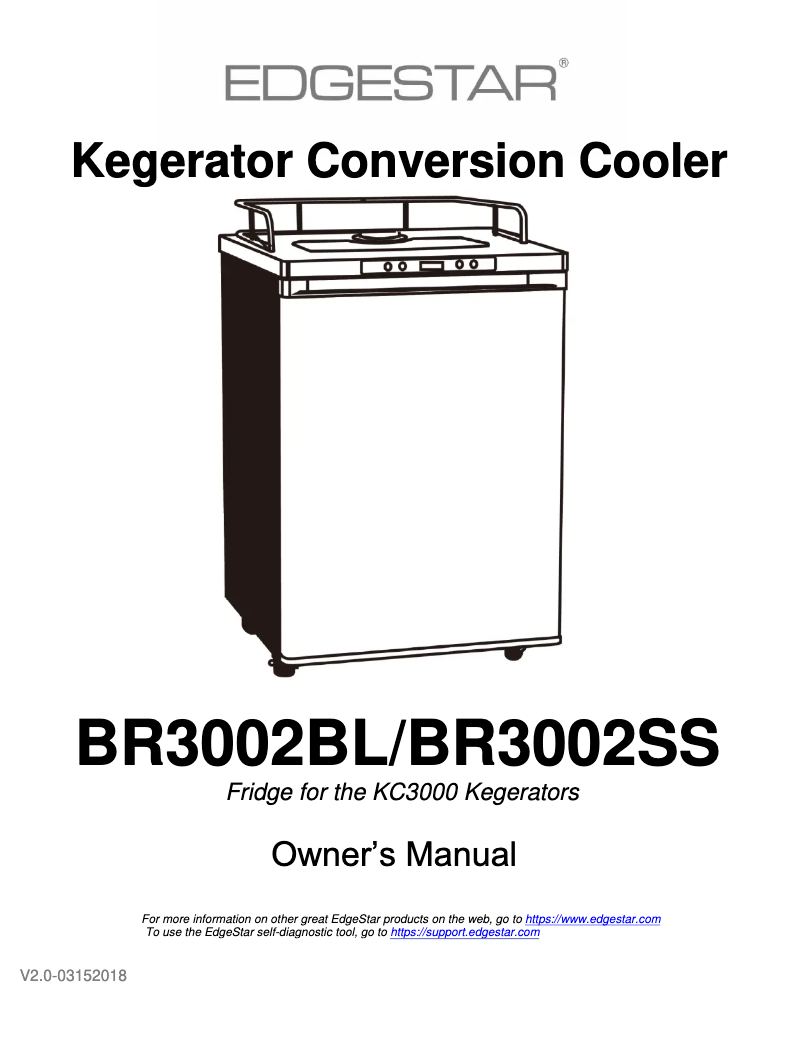Page n°1 - Manuel utilisateur EdgeStar KC3000BTWIN