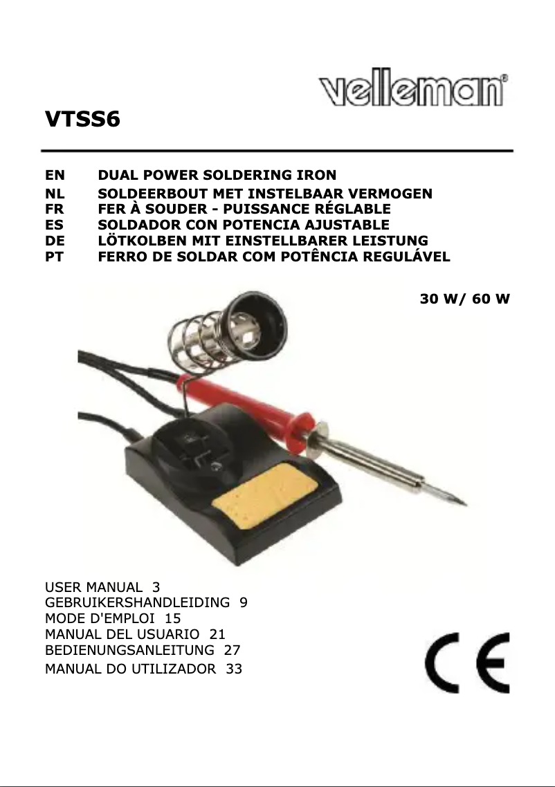 Imagen de la primera página del manual del dispositivo VTSS6