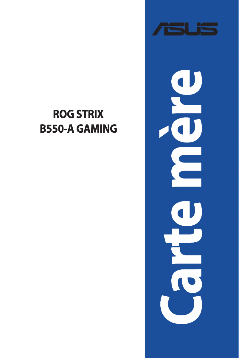 Page 1 de la notice Manuel utilisateur Asus ROG STRIX B550-A GAMING