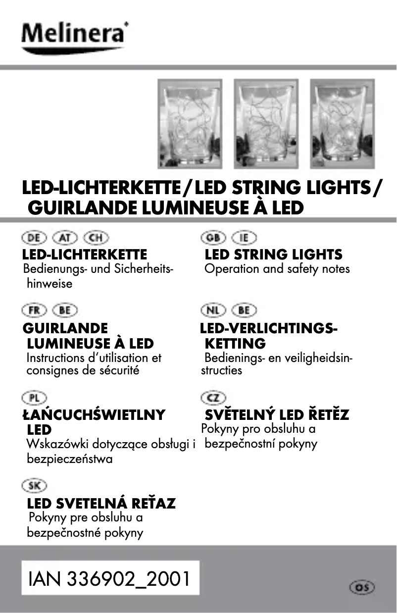 Page 1 de la notice Manuel utilisateur Melinera HG05411A